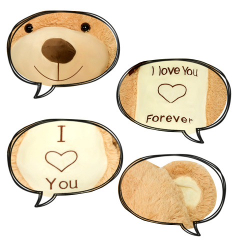 Olbrzymi miś pluszowy z napisem "I love You" Olbrzymi miś pluszowy z napisem "I love You"